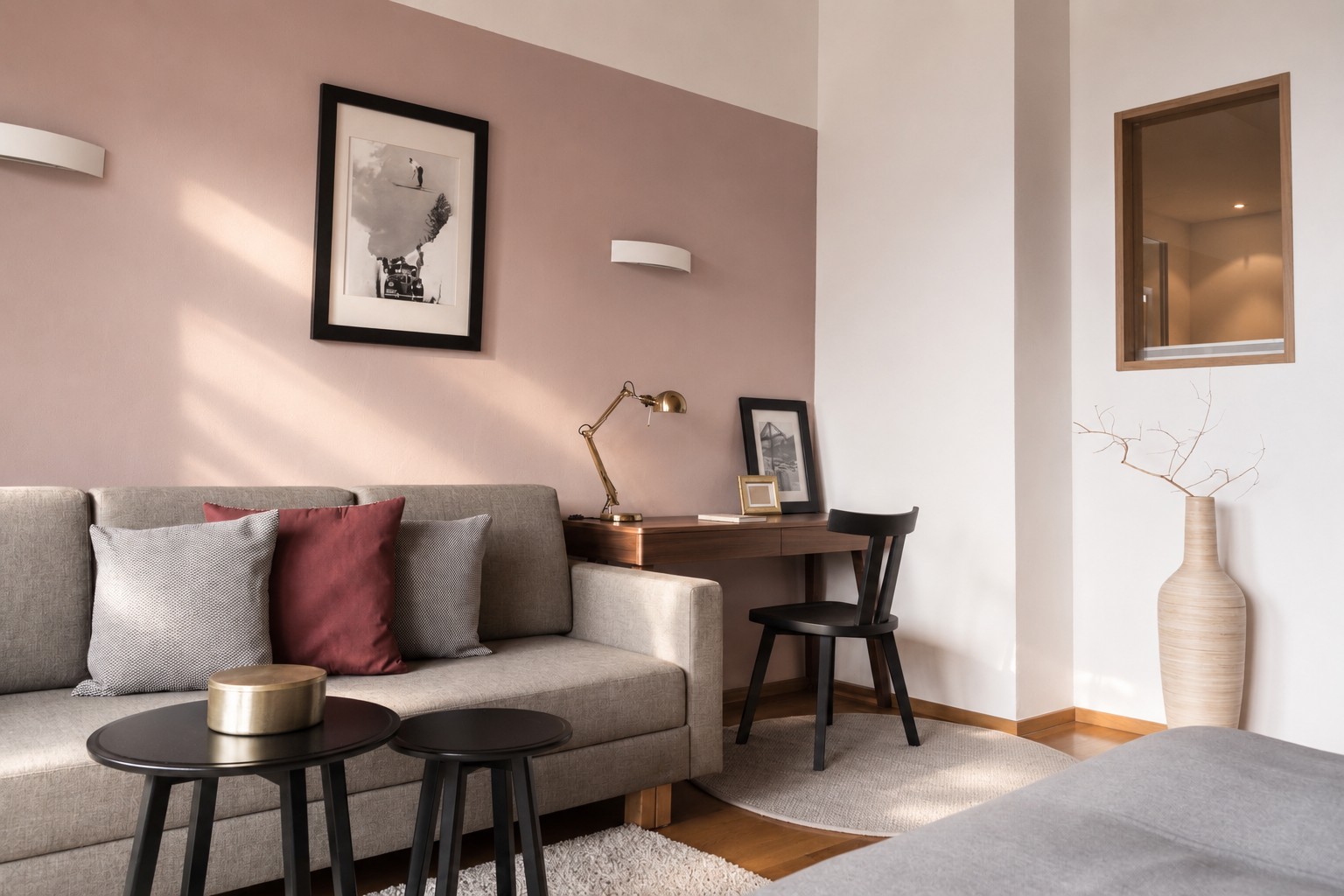 Grand Superior: Oberster Stock, Badewanne und Dusche getrennt. Das großzügigste Zimmer für zwei.